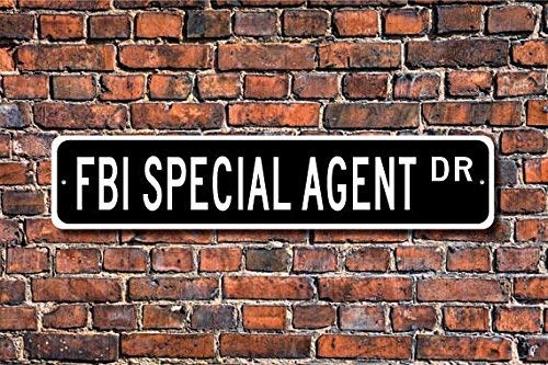 BCTS FBI Agente Especial FBI Agente FBI Regalo Agente Especial FBI Señal de Agente Especial del FBI Señal de Gobierno Agente Investigador al aire libre de la calle/metro 10 x 40 cm