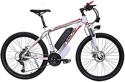 Bicicleta eléctrica de nieve, Bicicleta eléctrica de montaña for adultos con 36V 13Ah de iones de litio E-Bici con faros LED 21 Velocidad 26 '' Neumático Batería de litio Playa Cruiser para adultos