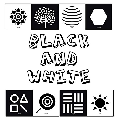 BLACK and WHITE: High contrast baby books for newborns for brain development
