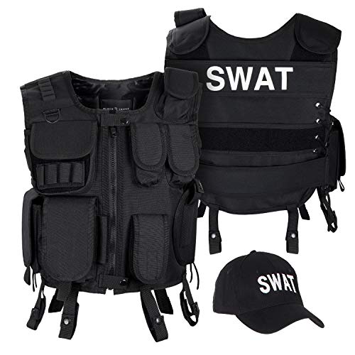 Black Snake® Traje de Carnaval SWAT FBI Police Security Disfraz de Agente Especial - XL/XXL - SWAT