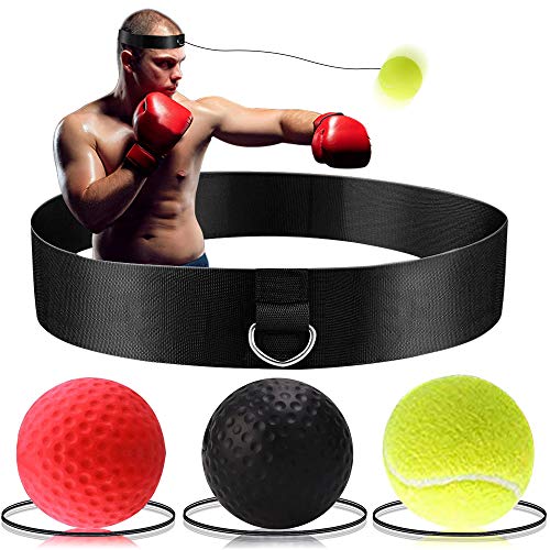 Bola Reflex de Boxeo - Bola de Entrenamiento de Boxeo Victoper 3 Nivel de Dificultad Bola de Boxeo con Diadema, Traje para Reacción, Agilidad, Velocidad de Golpe, Habilidad de Lucha y Entrenamiento Bola Reflex de Boxeo - Bola de Entrenamiento de Boxeo Victoper 3 Nivel de Dificultad Bola de Boxeo con Diadema, Traje para Reacción, Agilidad, Velocidad de Golpe, Habilidad de Lucha y Entrenamiento