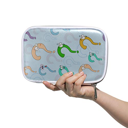 Bolsa de cosméticos para mujer, signo de interrogación, caja de almacenamiento de maquillaje creativo, cajas de lápices estacionarias, bolsas de maquillaje multifuncionales para niños y mujeres Bolsa de cosméticos para mujer, signo de interrogación, caja de almacenamiento de maquillaje creativo, cajas de lápices estacionarias, bolsas de maquillaje multifuncionales para niños y mujeres
