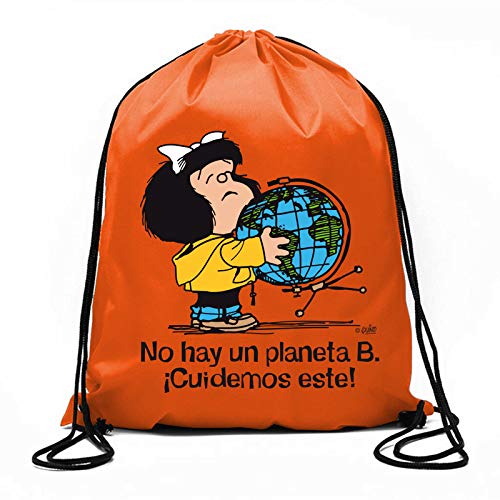 Bolsa de cuerdas Mafalda ¡No hay un planeta B! (BOLSAS)