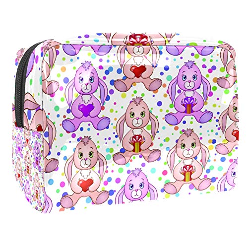 Bolsa de maquillaje de conejo de dibujos animados bolsa de lavado bolsa de PVC organizador de cosméticos bolsa para mujer