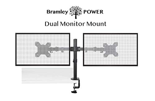 Bramley Power Dual Monitor Pantalla Brazo de Montaje en Escritorio Soporte VESA para Pantalla Doble de 13" a 30" o Funciones de inclinación, Giro y Giro del televisor (Monitor Dual) Bramley Power Dual Monitor Pantalla Brazo de Montaje en Escritorio Soporte VESA para Pantalla Doble de 13" a 30" o Funciones de inclinación, Giro y Giro del televisor (Monitor Dual)