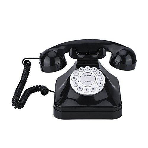 Byged Teléfono Fijo Vintage, teléfono Retro con Cable de plástico multifunción, teléfono con Cable Antiguo para decoración del hogar y la Oficina