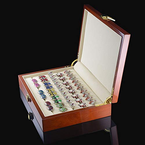 Caja de regalo de lujo de alta calidad pintada de madera de tamaño auténtico 240 x 180 x 55 mm de capacidad para guardar joyas