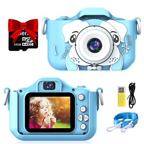 Cámara para Niños, Cámara Digital de 20.0MP, Cámara para Selfies para Niños con Pantalla IPS de 2.0 Pulgadas, Tarjeta Micro SD de 32GB Incluida, Cámara de Video para Niñas de 3 a 12 Años de Niños