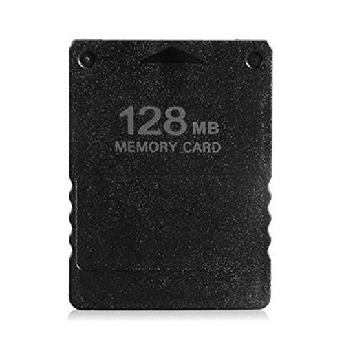 CandyTT Tarjeta de Memoria de Alta Velocidad de tamaño pequeño Tarjeta de módulo de Almacenamiento de Datos de Juego Adecuado para Sony Playstation PS2 Negro (black128MB)