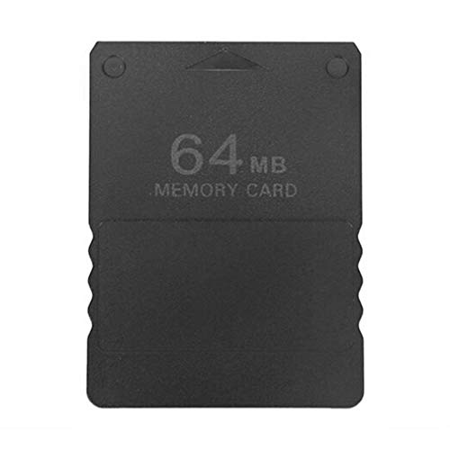CandyTT Tarjeta de Memoria de Alta Velocidad de tamaño pequeño Tarjeta de módulo de Almacenamiento de Datos de Juego Adecuado para Sony Playstation PS2 Negro (black64MB)