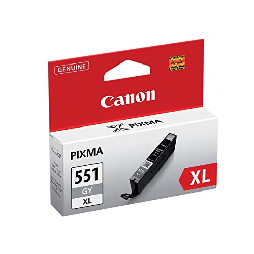 Canon CLI-551XL GY Cartucho de tinta original Gris XL para Impresora de Inyeccion de tinta Pixma MG6350-MG7150-MG7550-iP8750