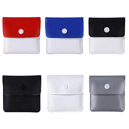 Cenicero de Bolsillo Portátil Bolsa de Ceniza Reutilizable de PVC incombustible Colores Surtidos para Aire Libre Viajes 6 Piezas