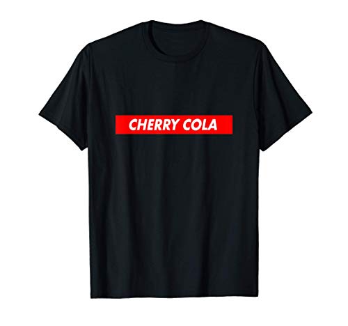 Cherry Cola Red Box Logo Food Lovers Funny Camiseta