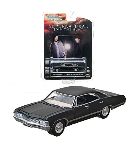 Chevrolet Impala deportes Sedan, negro, ''Supernatural'' , 1967, Modelo de Auto, modello completo, Greenlight 1:64