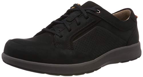 Clarks Un Trail Form, Zapatos de Cordones Derby, Negro (Black Nubuck-), 41 EU