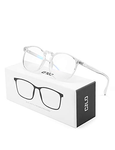 CNLO anteojos de bloqueo de luz azul, gafas de ordenador, protección contra radiación, gafas de juego, para protección UV, anti fatiga, lentes de marco ligero, para hombres y mujeres CNLO anteojos de bloqueo de luz azul, gafas de ordenador, protección contra radiación, gafas de juego, para protección UV, anti fatiga, lentes de marco ligero, para hombres y mujeres