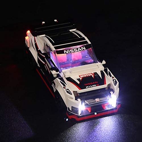 ColiCor Conjunto de Luces Lluminación para Lego 76896 Speed Champions - Nissan GT-R NISMO , Kit de luz LED Compatible con Lego 76896