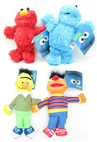 Conjunto Completo 4 Felpa PLUSH Personajes 26cm Muppets Blas Elmo Epi Monstruo de las Galletas peludos Originales Oficiales