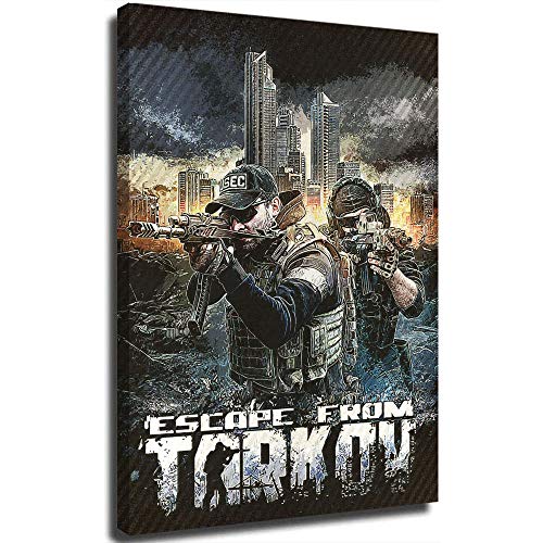 Coobal Escape From Tarkov Art Print Chic Office Art 20" x 28" Viedeo Game Wall Art Painting for Boy & Girls Bedroom Ready to Hang