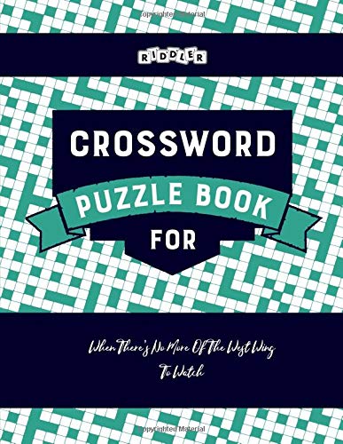 Crossword Puzzle Book for When There's No More Of The West Wing To Watch