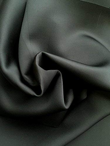 CRS Fur Fabrics Material de neopreno de lujo, Fibra sintética, Negro, 1Mtr - 150cm x 100cm