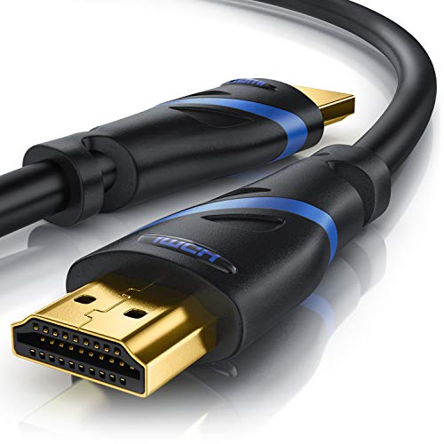 CSL - Cable HDMI 2.1 (1 m, 8 K @ 60 Hz, 4 K @ 120 Hz, con DSC, 48 Gbit/s, HDMI 2.1 2.0a 2.0b, 3D, Ethernet de Alta Velocidad, UHD II, Dynamic HDR-10+, eARC, Velocidad de refresco Variable)