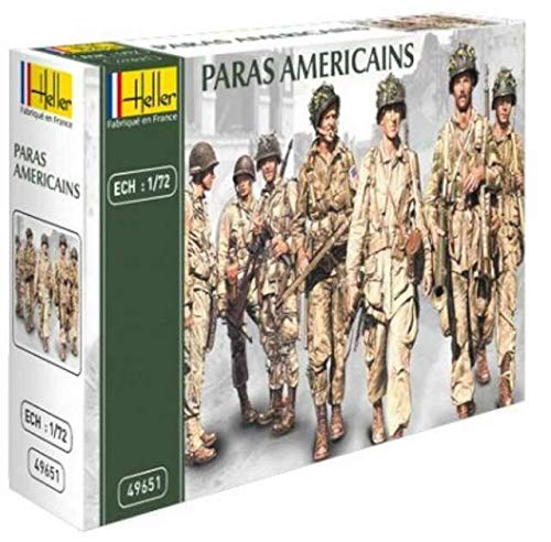 DataPrice Heller 49651- Figuras paracaidistas Americanos 2ª GM. MAqueta Escala 1/72