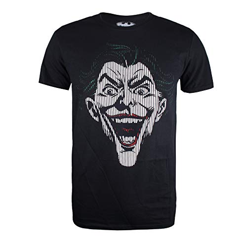 DC Comics Joker Lines Camiseta, Negro (Black BLK), XXL para Hombre