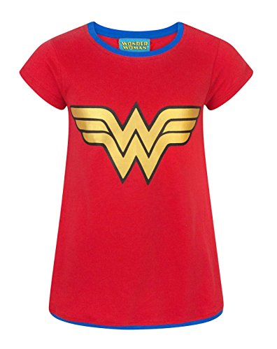 DC Comics Wonder Woman Metallic Logo Girl'S T-Shirt (5-6 Years)