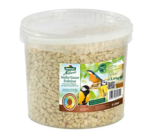 Dehner Natura – Alpiste para Aves Silvestres, Corazones de Cacahuete Enteros o por la Mitad, 5 l (3,4 kg) Dehner Natura – Alpiste para Aves Silvestres, Corazones de Cacahuete Enteros o por la Mitad, 5 l (3,4 kg)