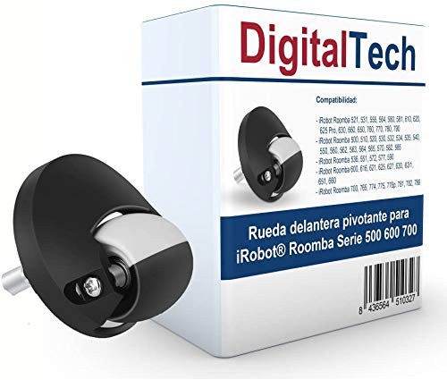 DigitalTech® - Rueda Delantera pivotante Compatible para Roomba Serie 500 600 700 DigitalTech® - Rueda Delantera pivotante Compatible para Roomba Serie 500 600 700
