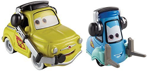 Disney/Pixar Cars, 95 Pit Crew Die-Cast Vehicles, Race Team Luigi & Guido with Headsets #4,5/5, 1:55 Scale by Mattel