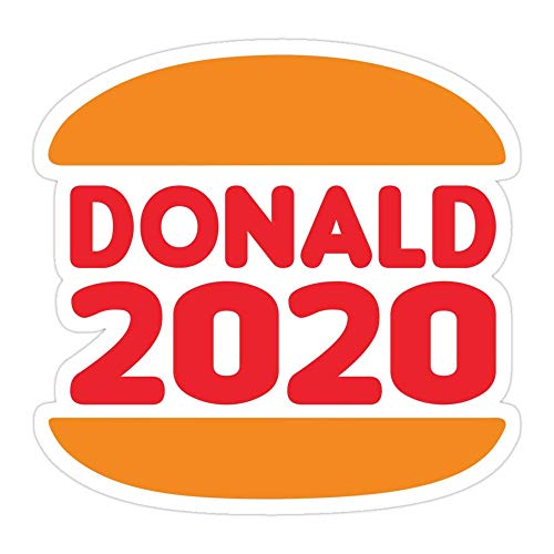 DKISEE (3 PCs/Pack Donald Trump 2020 Election Burger King Logo 1994-1999 Pegatinas troqueladas para laptop, ventana, coche, parachoques, casco, botella de agua de 4 pulgadas