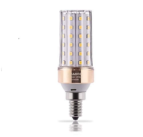 E14 LED Bulbs Dimmable, ILAMIQI 10W LED Candelabra Bulb 100 Watt Equivalent, 1200lm, Decorative Candle Base E14 Corn LED Chandelier Bulbs,Energy Saving Warm White 3000K LED Lamp,Pack of 1