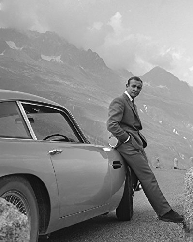 Eddy's Entertainment Sean Connery 1964 "Goldfinger promocional todavía Aston Martin DB5 James Bond 8x10 plata Halogenuros archivo calidad reproducción foto impresión