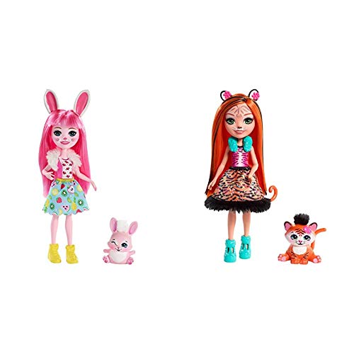 Enchantimals Bree Bunny y Twist, muñeca con Mascota (Matty FXM73) + Muñeca Tanzie Tiger - (Mattel FRH39) Enchantimals Bree Bunny y Twist, muñeca con Mascota (Matty FXM73) + Muñeca Tanzie Tiger - (Mattel FRH39)