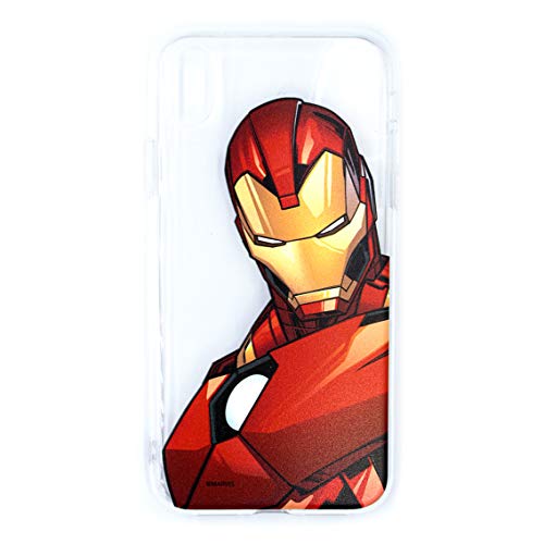 ERT GROUP Funda Original y Oficial de Marvel Iron Man para iPhone XR, Carcasa de plástico de Silicona TPU, Protege contra Golpes y arañazos