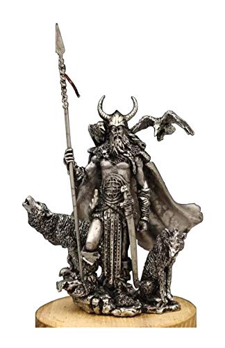 Escultura de escritorio Odin Wardan escultura germánica antigua guerrera escultura estatua carácter escultura manualidades de metal adornos decorativos figurines