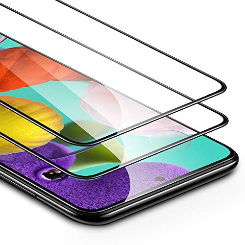 ESR Protector de Pantalla para Samsung A51 [2 Unidades] 2.5D Cristal Templado Screen Protector [Cobertura Pantalla Completa] Compatible con Samsung Galaxy A51 (2020)