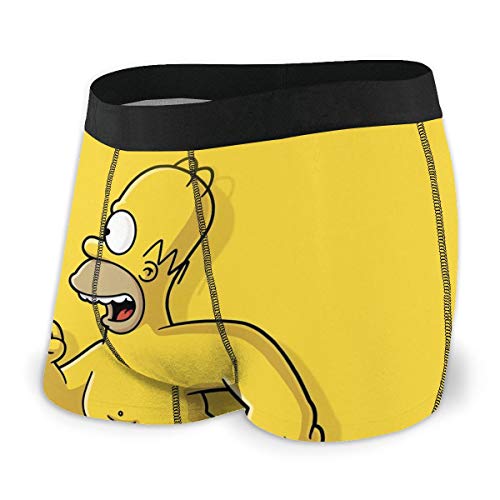 EWRVSXZ Simpsons Homer - Calzoncillos para hombre, diseño de calzoncillos con tejido elástico suave y cinturón elástico