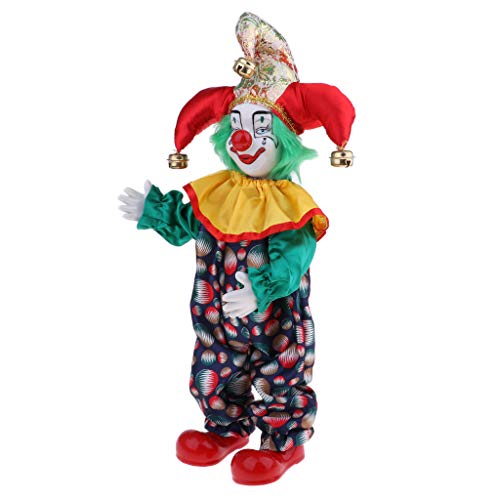 F Fityle Modelo Muñeca Payaso de Porcelana Decoración de Mesa para Casa de Muñecas - # 2 F Fityle Modelo Muñeca Payaso de Porcelana Decoración de Mesa para Casa de Muñecas - # 2