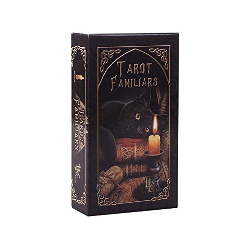 Familiars Tarot Deck en inglés, francés, alemán, español e italiano con EGuide Book Einstruction Fortune Telling Fate Forecasting Cards Game