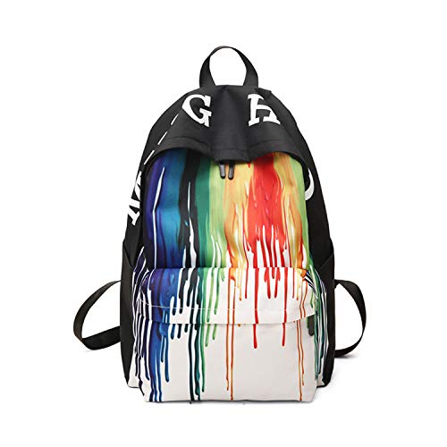 FANDARE Nuevo Mochila Pintada Mochilas Tipo Casual Bolsas Escolares Niña Niño Bolsa de Viaje Bolsos de Mujer Hombre Adolescente Outdoor Viaje Infantiles Backpack Impermeable Poliéster Negro FANDARE Nuevo Mochila Pintada Mochilas Tipo Casual Bolsas Escolares Niña Niño Bolsa de Viaje Bolsos de Mujer Hombre Adolescente Outdoor Viaje Infantiles Backpack Impermeable Poliéster Negro