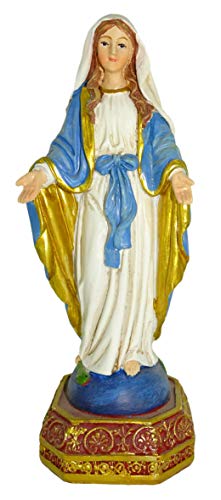 Ferrari & Arrighetti Estatua Virgen Milagrosa de 12 cm con Caja de Regalo y marcapáginas (en IT/ES/FR/IN)