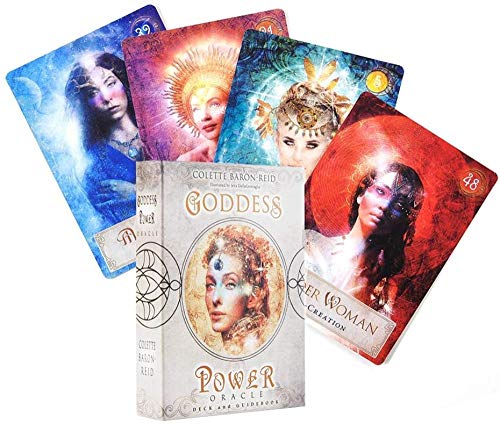 FFJD Cartas Tarot, Nuevas 52 Piezas de Cartas de Tarot Goddess Power Oracle Deck Tarjeta de Juego de Mesa versión Completa en inglés para Juego de Fiesta Familiar