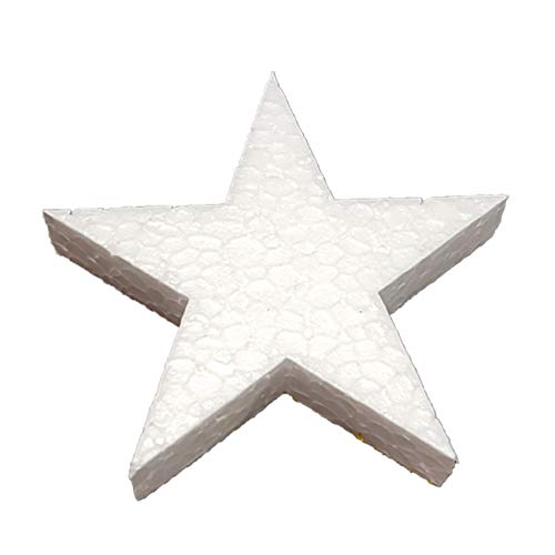 Figura en Forma de Estrella de 15Cm en poliestireno sin Pintar para Decoraciones y Navidad