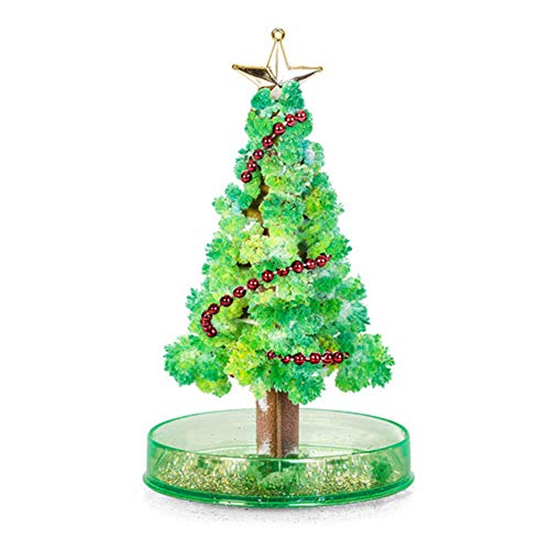 Fovely Magic Growing Christmas Tree Magic Growing Tree Cultiva tu Propio árbol de Cristal DIY Papel mágico Árbol de Navidad Decoración de Escritorio Diversión