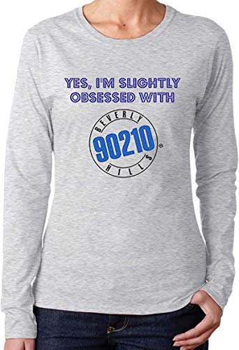 Frock Cute Yes I m Slightly Obsessed with 90_210 T Shirts for Woman Long Sleeve Black
