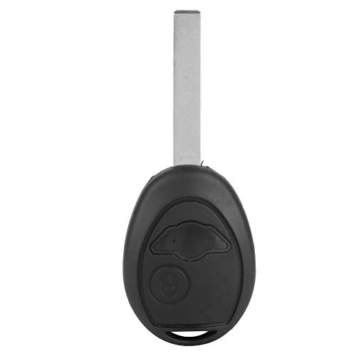 Funda de carcasa de llave, 2 botones Carcasa de cubierta de carcasa de llavero de control remoto de ABS de coche negro Ajuste apto para MINI One Cooper S R50