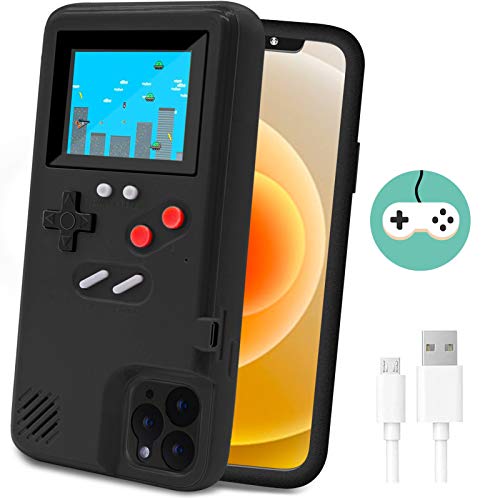 Funda de Teléfono para Juegos para iPhone,LucBuy Cubierta Protectora Estuche con 36 Juegos,Pantalla a Color,Estuche de Videojuegos a Prueba de Golpes para iPhone X/Xs/MAX/XR/6s/7/8P/11/12 Pro/Max/Mini